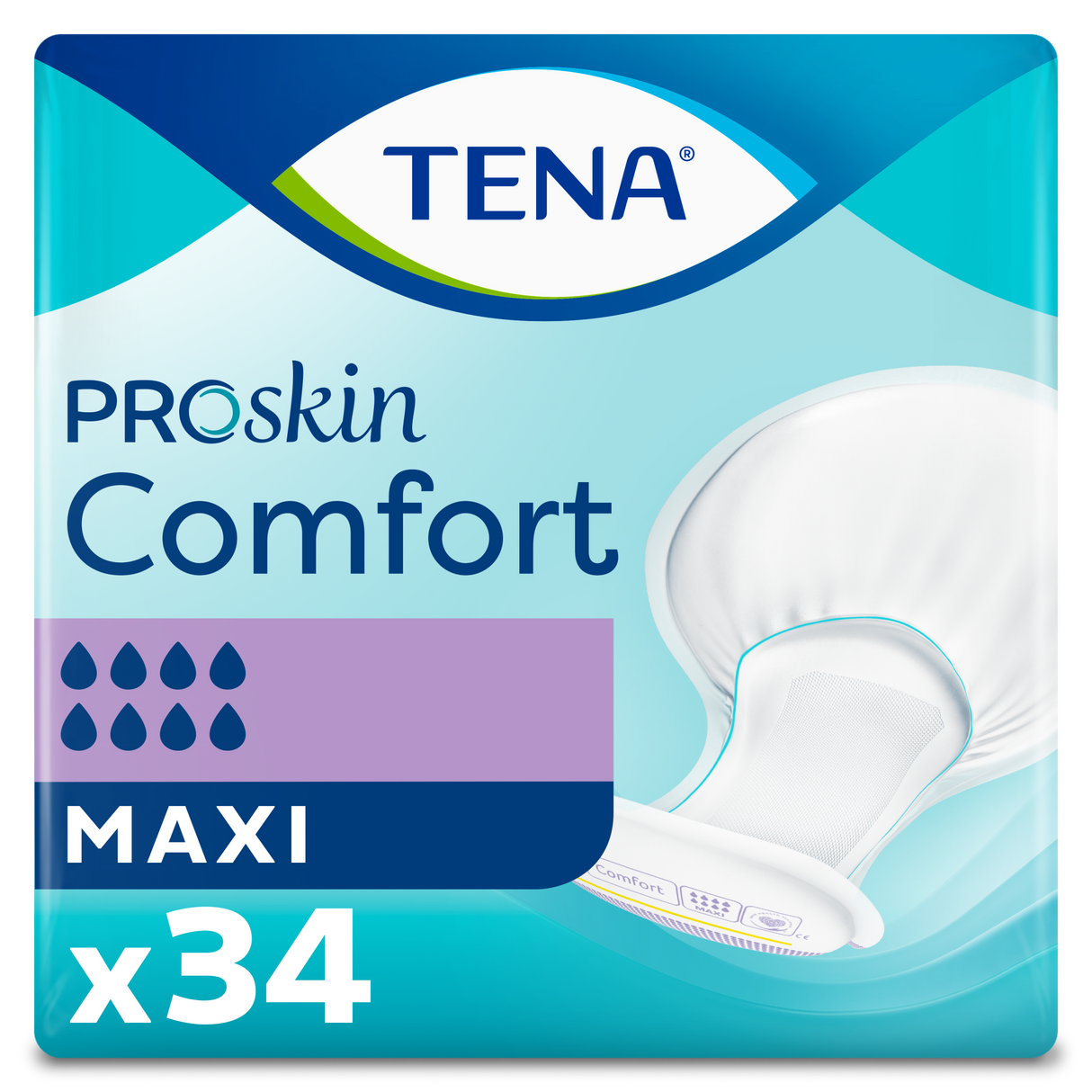 TENA Comfort ProSkin Maxi - couches anatomiques paquet de 28
