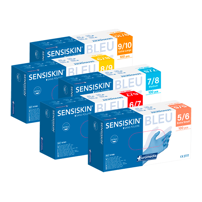 Gants Nitrile - SENSISKIN - Boite de 100