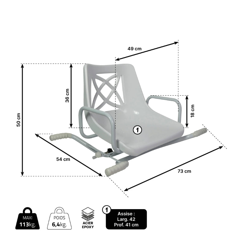 Siège Pivotant Pour Baignoire