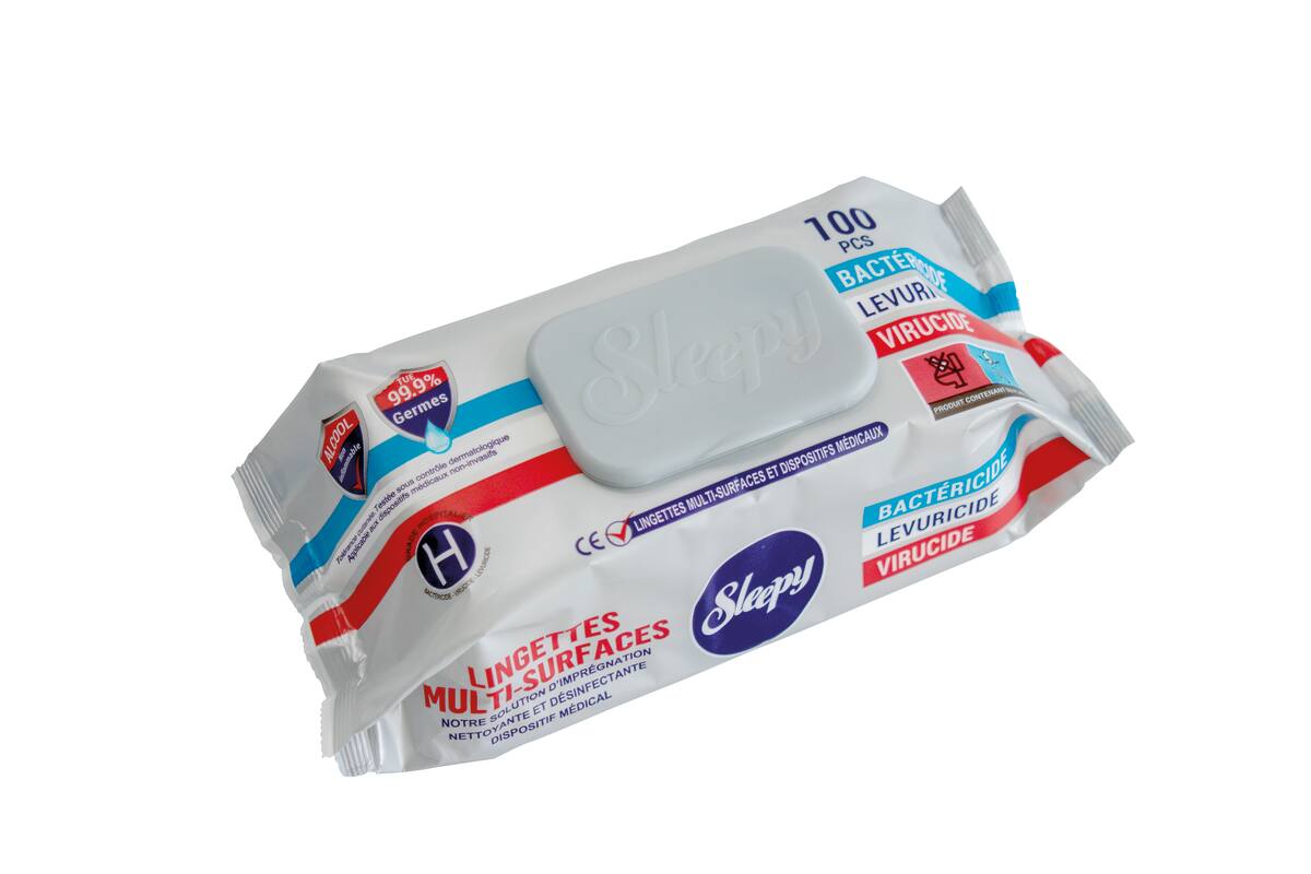 Lingettes Désinfectantes Multi-Surfaces - Paquet de 100 - SLEEPY