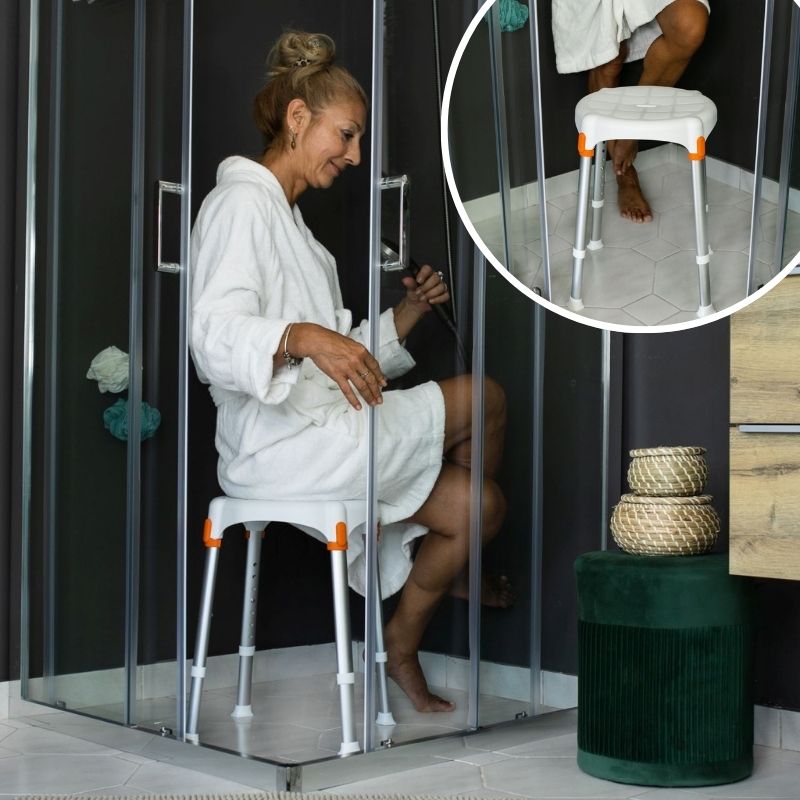Tabouret de douche rond CAPRI