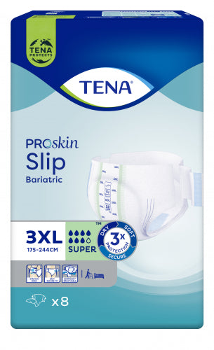 TENA Slip ProSkin Bariatric Super XXXL - paquet de 8