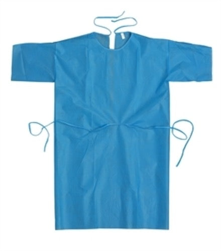 Blouse / Casaque d'isolation a lacet dans le dos bleu x 10vetement jetableDalayrac