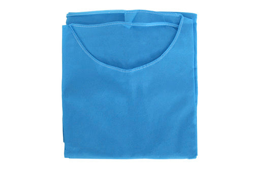 Blouse / Casaque d'isolation a lacet dans le dos bleu x 10vetement jetableDalayrac