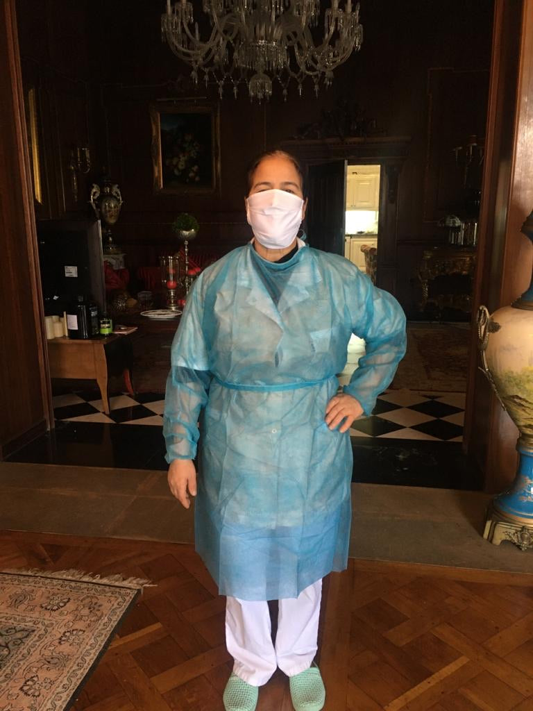 Blouse / Casaque d'isolation a lacet dans le dos bleu x 10Dalayrac