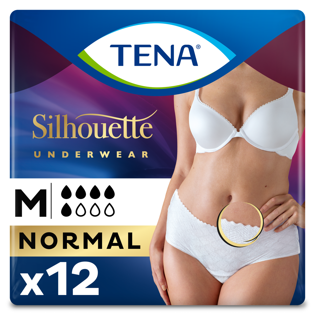 TENA Silhouette Normal Blanc Medium - sous vêtement femme