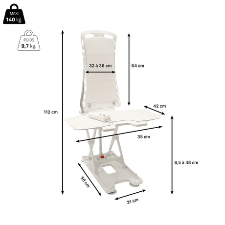 Elevateur de Bain BELLAVITA PREMIUM BLANC